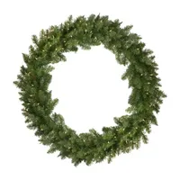 Pre-Lit Eastern Pine Artificial Christmas Wreath - 48-Inch  Clear Lights