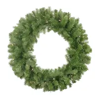 Pre-Lit Noble Fir Artificial Christmas Wreath - 30-Inch  Clear Lights