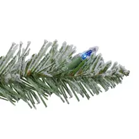 9' x 10'' Pre-Lit Flocked Pine Artificial Christmas Garland - Multi Color Lights