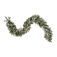 9' x 10'' Pre-lit Snow Mountain Pine Artificial Christmas Garland - Clear Lights