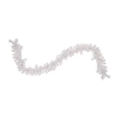 9' x 10'' Pre-lit White Iridescent Mixed Pine Artificial Christmas Garland - Clear Lights