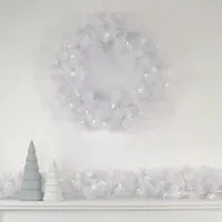 9' x 10'' Pre-lit White Iridescent Mixed Pine Artificial Christmas Garland - Clear Lights