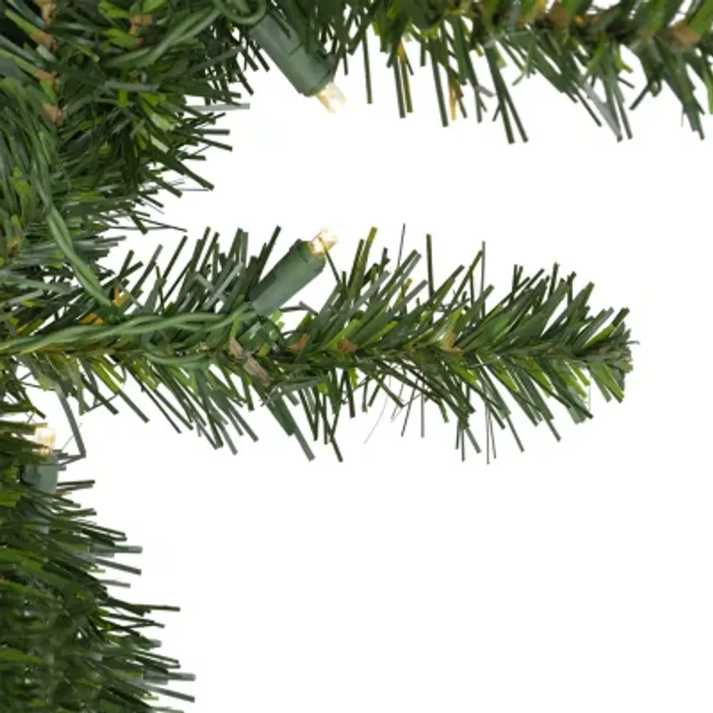 Pre-Lit Buffalo Fir Commercial Artificial Christmas Wreath - 72-Inch  White Lights