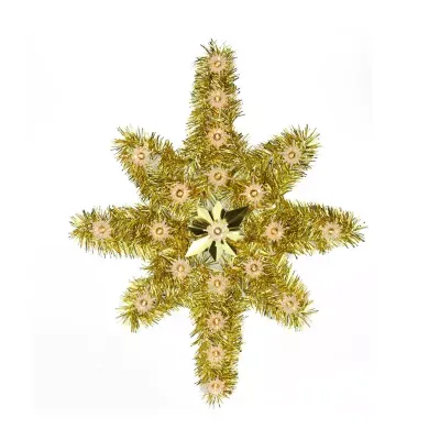 21'' Gold Star of Bethlehem Christmas Tree Topper - Clear Lights