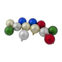 24ct Multi-Color Shatterproof 2-Finish Christmas Ball Ornaments 2.5'' (60mm)