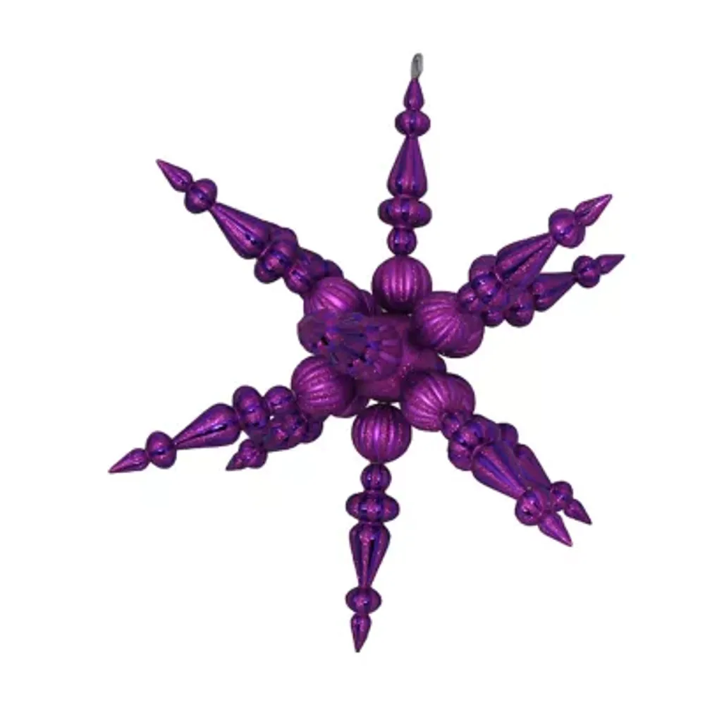 30'' Purple Shatterproof 3-Finish Radical 3D Snowflake Christmas Ornament