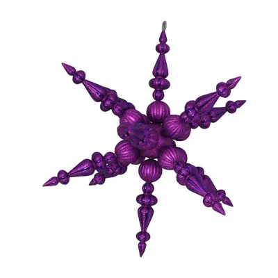 30'' Purple Shatterproof 3-Finish Radical 3D Snowflake Christmas Ornament