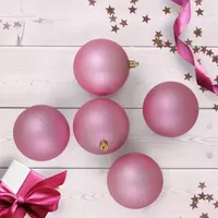 32ct Matte Bubblegum Pink Shatterproof Christmas Ball Ornaments 3.25'' (80mm)