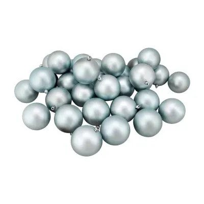 32ct Mermaid Blue Matte Shatterproof Christmas Ball Ornaments 3.25'' (80mm)