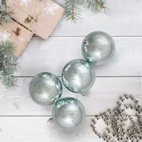 32ct Mermaid Blue Shatterproof Shiny Christmas Ball Ornaments 3.25'' (80mm)