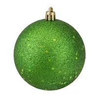 32ct Xmas Green Shatterproof 4-Finish Christmas Ball Ornaments 3.25'' (80mm)