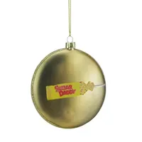 4'' Gold and Red ''Sugar Daddy'' Milk Caramel Lollipop Christmas Disc Ornament