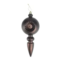 4ct Matte Retro Reflector Shatterproof Christmas Finial Ornaments 7.5