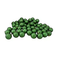 60ct Xmas Green Shatterproof Matte Christmas Ball Ornaments 2.5'' (60mm)