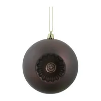 6ct Brown Shatterproof Matte Christmas Ball Ornaments 4'' (100mm)