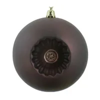 6ct Brown Shatterproof Matte Christmas Ball Ornaments 4'' (100mm)