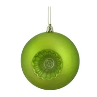 6ct Green Retro Reflector Matte Christmas Ball Ornaments 4'' (100mm)