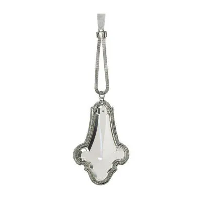 8'' Silver and Clear Crystal Pendant Christmas Ornament