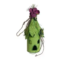 8.5'' Green Whimsical Birdhouse Christmas Ornament