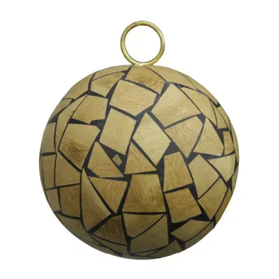 Brown Mosaic Shatterproof Christmas Ball Ornament 4'' (100mm)