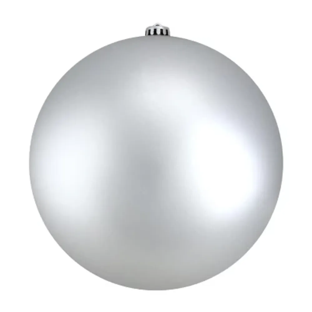 Matte Silver Shatterproof Christmas Ball Ornament 10'' (250mm)