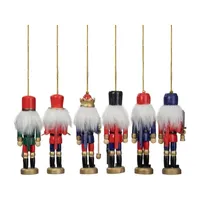 6-Count Red and Blue Classic Nutcracker Christmas Ornaments - 5.25 Inches