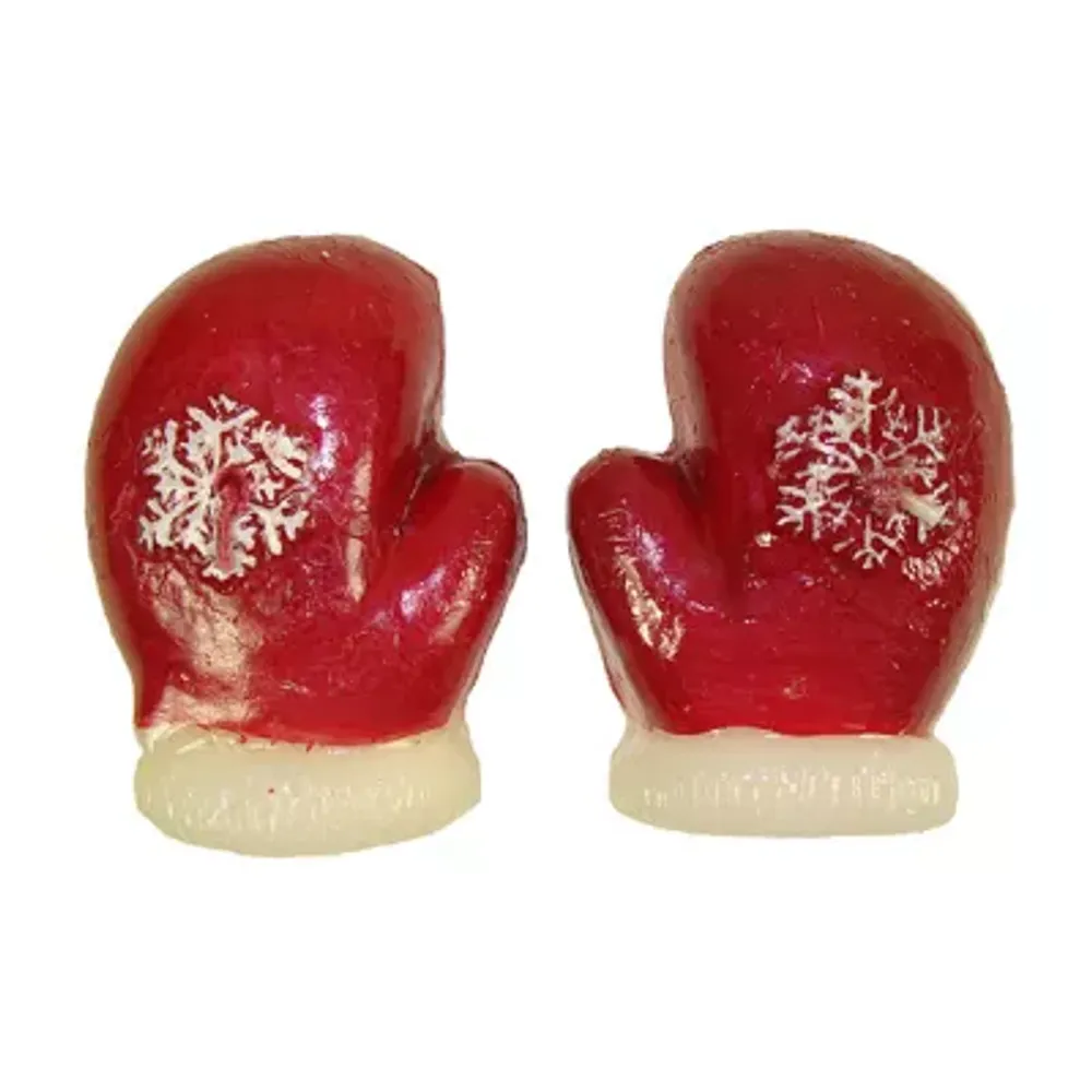 Club Pack of 192 Red Mitten Floating Christmas Candles 3.25"