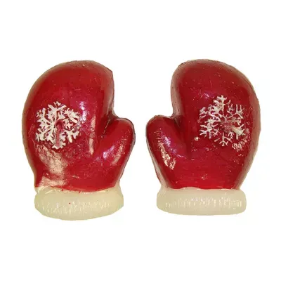 Club Pack of 192 Red Mitten Floating Christmas Candles 3.25"