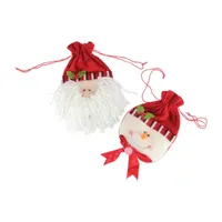 Pack of 10 Red Christmas Stocking and Gift Bag Set 14.5"