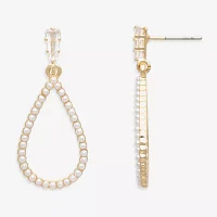 Mixit Gold Tone Simulated Pearl Drop Earrings