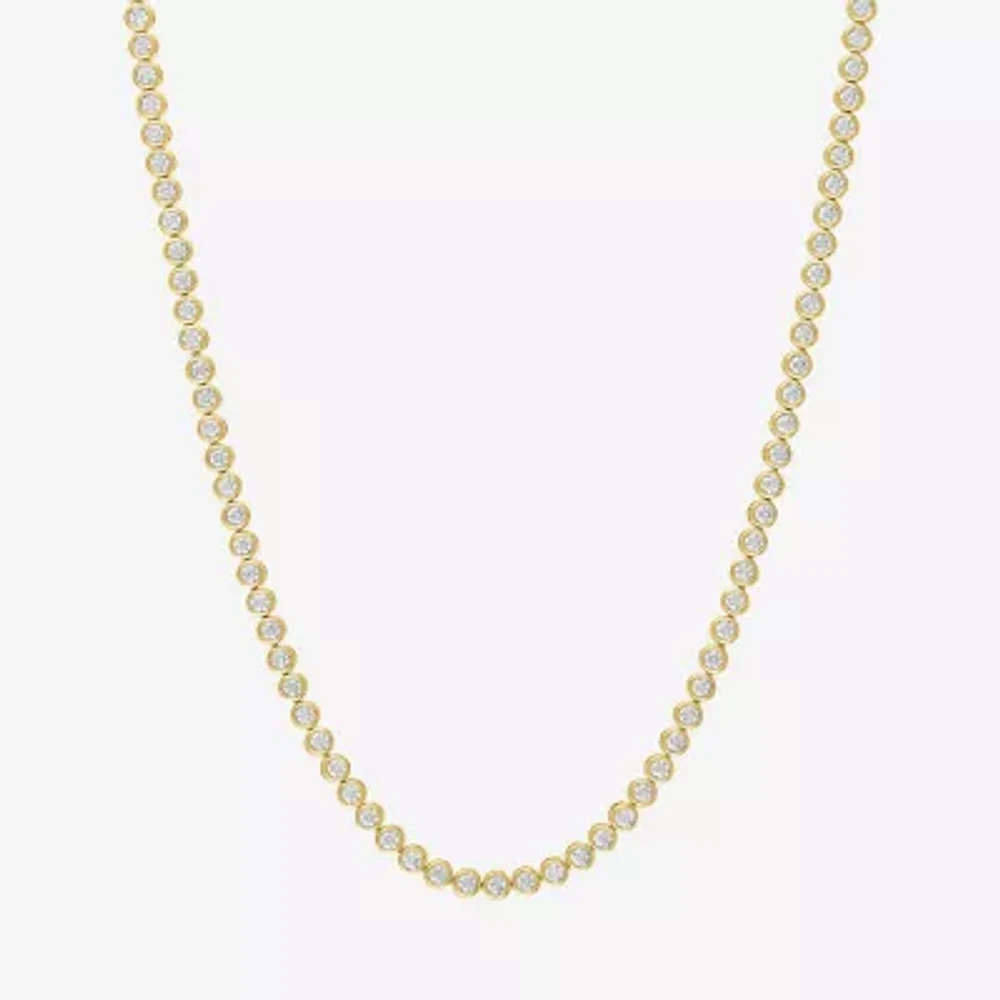 (G-H / Si2-I1) Womens 5 1/4 CT. T.W. Lab Grown Diamond 14K White or Yellow Gold Tennis Necklaces