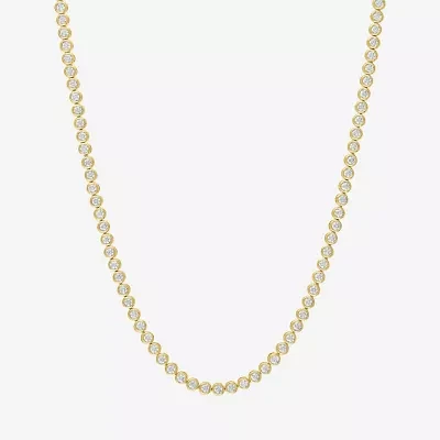 (G-H / Si2-I1) Womens 5 1/4 CT. T.W. Lab Grown Diamond 14K White or Yellow Gold Tennis Necklaces