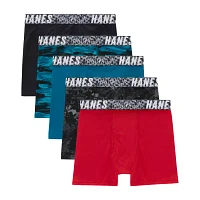 Hanes Moves Ultimate Little & Big Boys Breathable Stretch Mesh 5 Pack Boxer Briefs