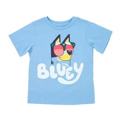 Toddler Boys Crew Neck Short Sleeve Bluey Graphic T-Shirt