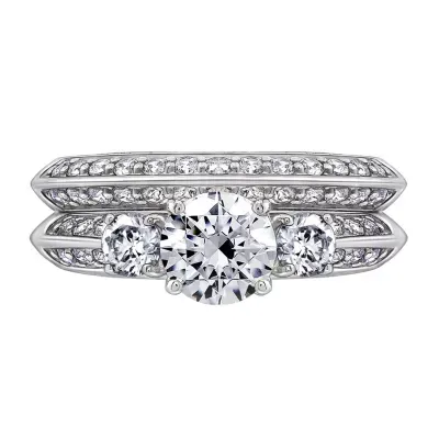 Womens CT. T.W. Cubic Zirconia Sterling Silver Round Bridal Set