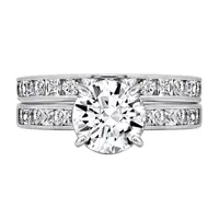 Womens CT. T.W. Cubic Zirconia Sterling Silver Round Bridal Set