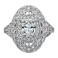 Womens 2 CT. T.W. Cubic Zirconia Sterling Silver Dome Cocktail Ring