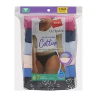 Hanes 7 Pack Average + Full Figure Cooling Multi-Pack Bikini Panty 42h7cc