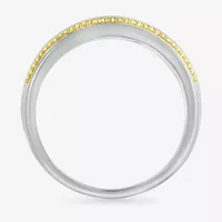 2.5MM 1 CT. T.W. Mined White Diamond 14K Two Tone Gold Wedding Band