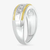 2.5MM 1 CT. T.W. Mined White Diamond 14K Two Tone Gold Wedding Band