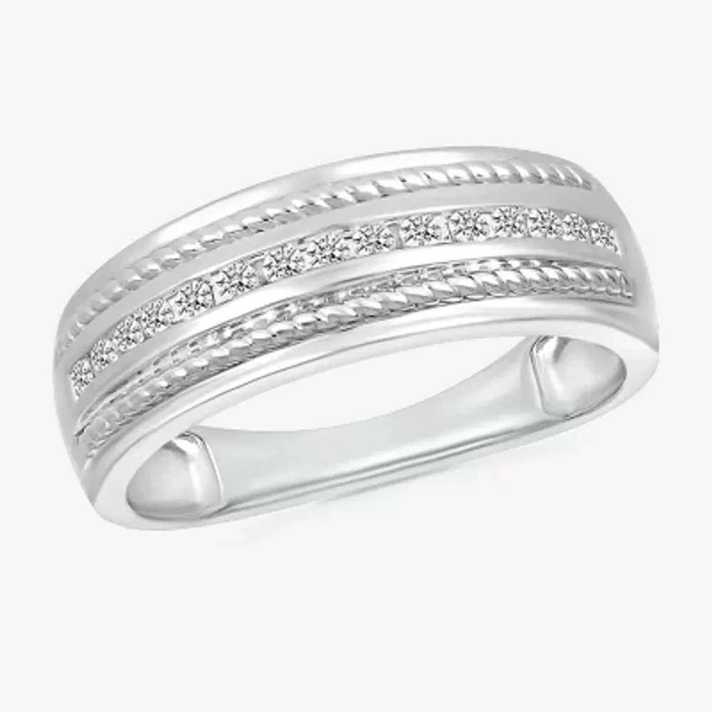 2.5MM 1/5 CT. Natural White Diamond 10K Gold Wedding Band