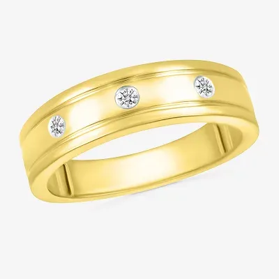 4MM 1/10 CT. T.W. Natural White Diamond 10K Gold Wedding Band
