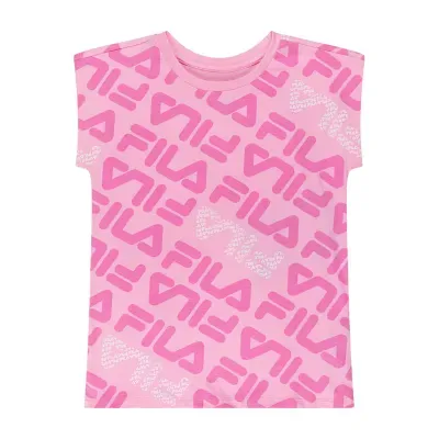 FILA Big Girls Round Neck Short Sleeve Graphic T-Shirt