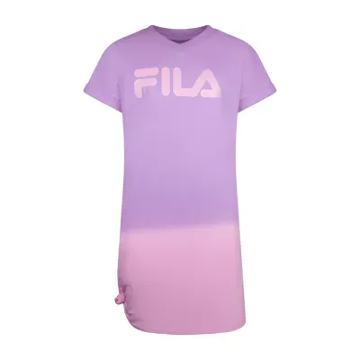 FILA Big Girls Short Sleeve Cuffed Ombre T-Shirt Dress