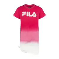 FILA Big Girls Short Sleeve Cuffed Sleeve Ombre T-Shirt Dress