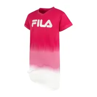 FILA Big Girls Short Sleeve Cuffed Sleeve Ombre T-Shirt Dress