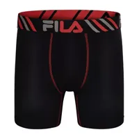 FILA Ultra Soft Stretch No Fly Mens 4 Pack Boxer Briefs