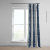 Exclusive Fabrics & Furnishing Flambe Light-Filtering Rod Pocket Back Tab Single Curtain Panel