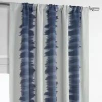 Exclusive Fabrics & Furnishing Flambe Light-Filtering Rod Pocket Back Tab Single Curtain Panel