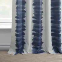 Exclusive Fabrics & Furnishing Flambe Light-Filtering Rod Pocket Back Tab Single Curtain Panel